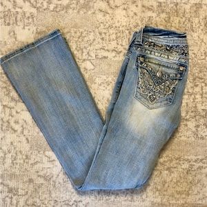 Miss Me Boot Cut Jeans Light Denim